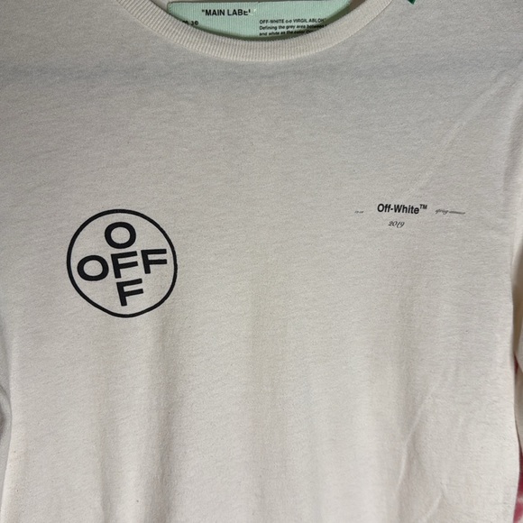 Diag Stencil Off-White Long Sleeve T-shirt